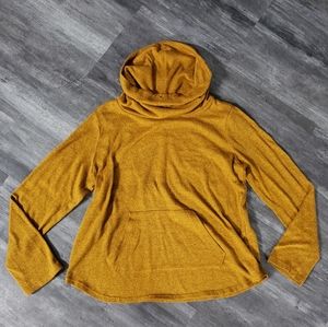 Burnt Orange Iris Cowl Neck Sweater